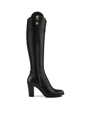 The Regina - Women's Tall High-Heeled Boot - Black Leather, Regular Fit