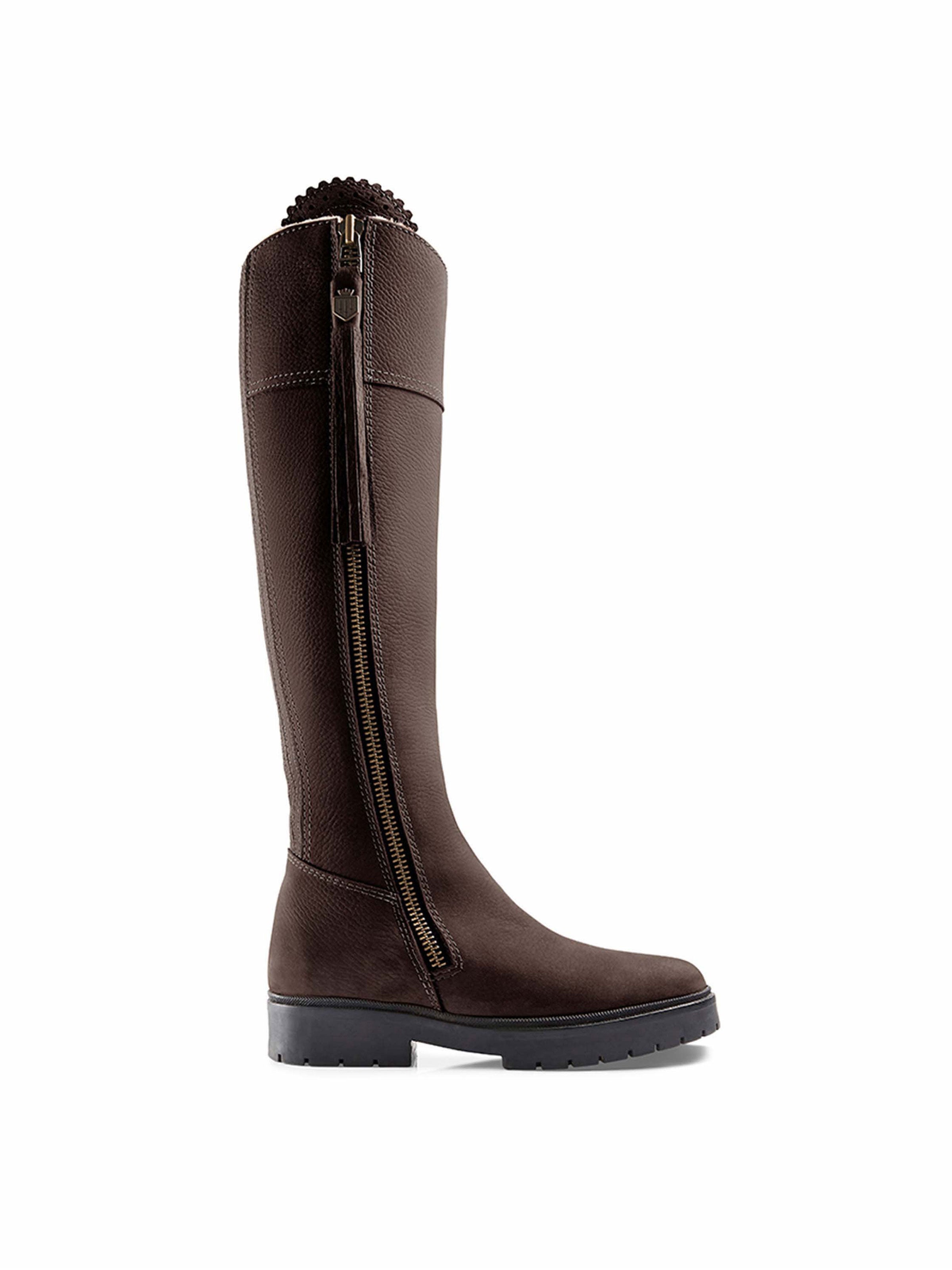 Shearling Lined Regina Chocolate Nubuck