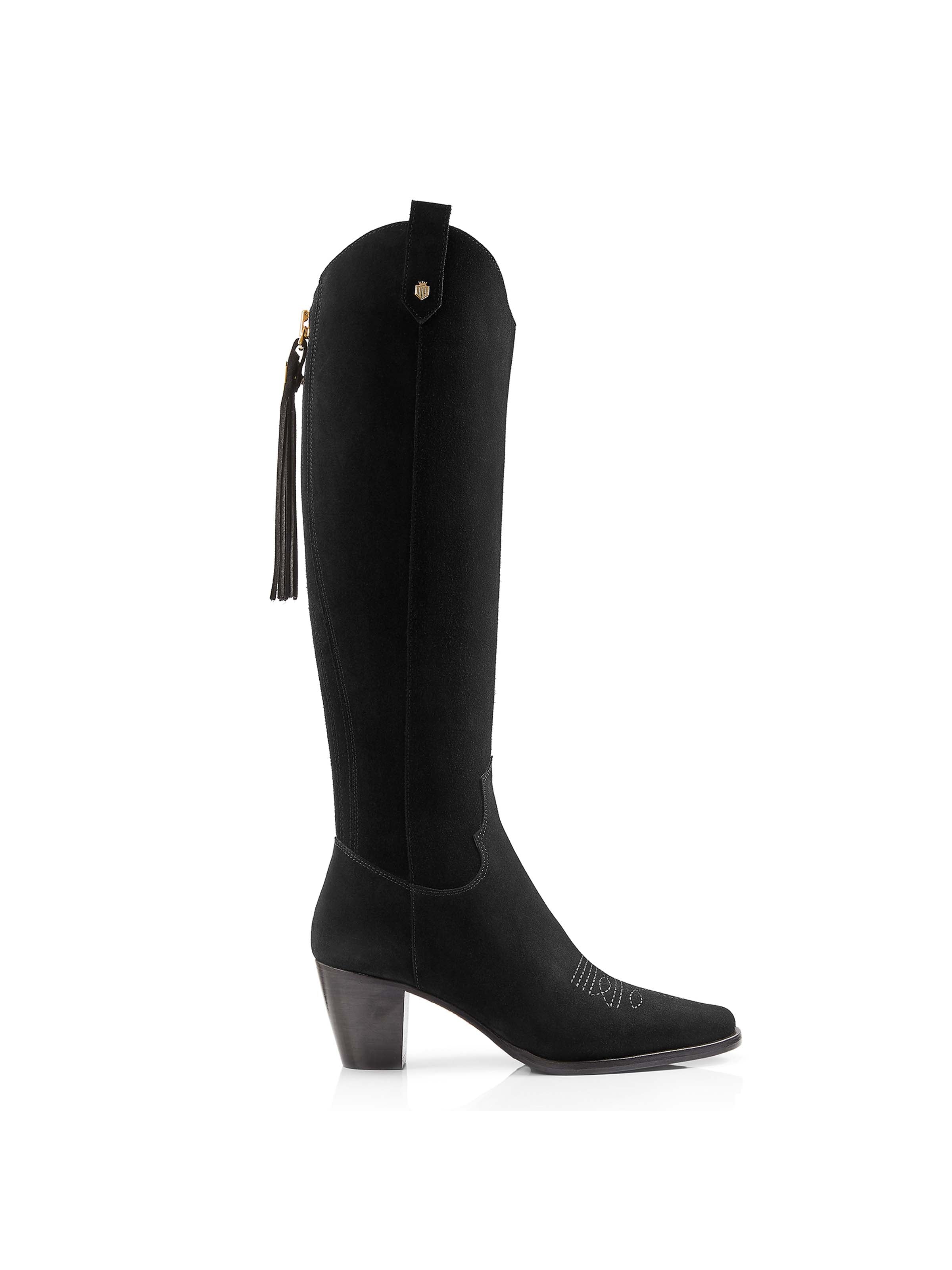 The Knee High Rockingham - Womens Tall Boot - Black | Fairfax & Favor