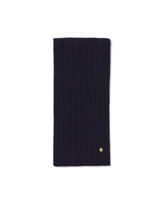 Men's Scarf Navy Wool Fairfax Favor - Main Image