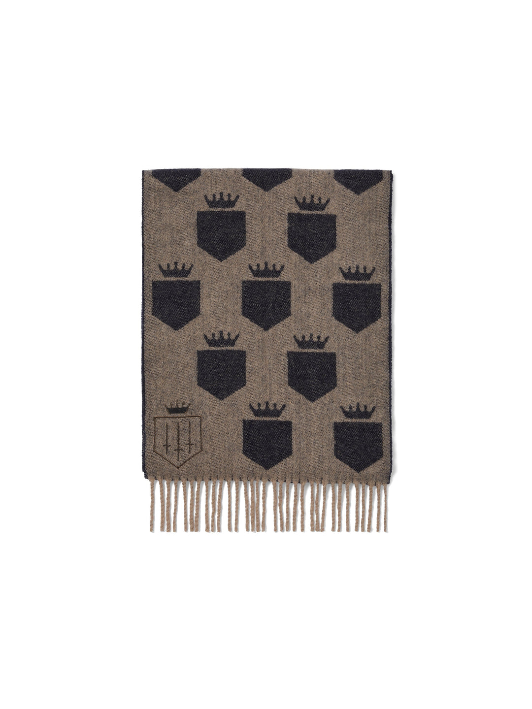 Women's Signature Merino Scarf - Navy & Fawn - Soft Accessories