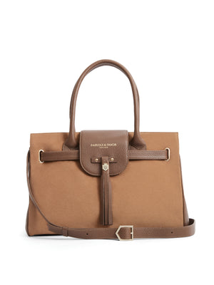 The Windsor - Women's Handbag - Tan Suede
